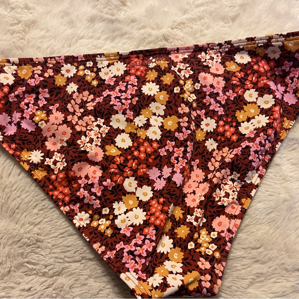 Nwtbillabong Field Of Dreams Lowrider Full Bum Coverage Bikini Bottoms L(12) View 6